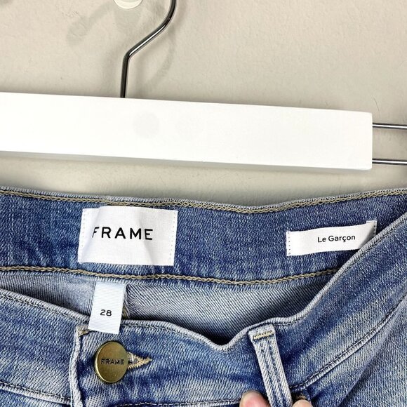 Frame Le Garcon Overturn Light Wash Jeans 28 - Picture 2 of 11